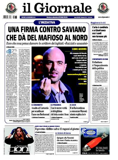 Una firma per Saviano (che d� del mafioso ai mafiosi)